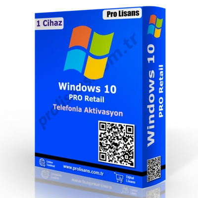 Windows 10 Pro Lisans (Retail - Telefonla Aktivasyon)